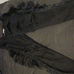 Distressed Black Jeans